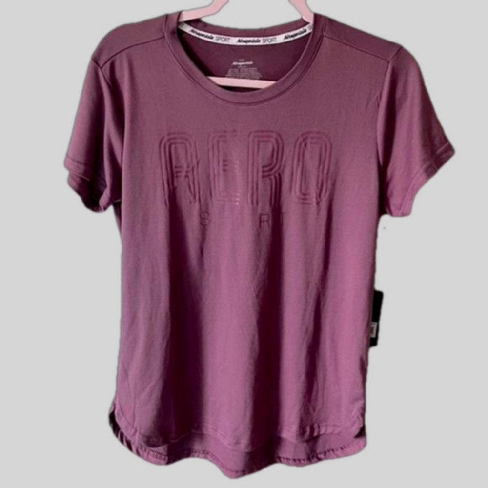 Aero Sport Workout Plum Top Womens Size Large